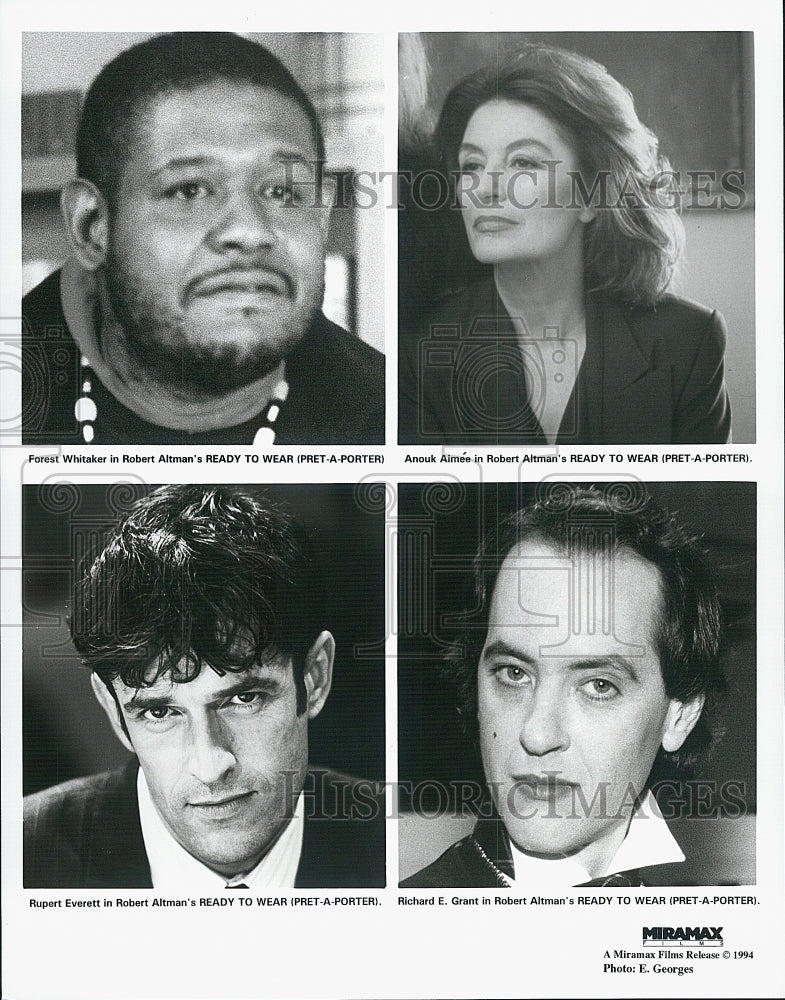 1994 Press Photo Forest Whitaker & Anouk Aimee in "Ready To Wear(Pret-A-Porter) - Historic Images