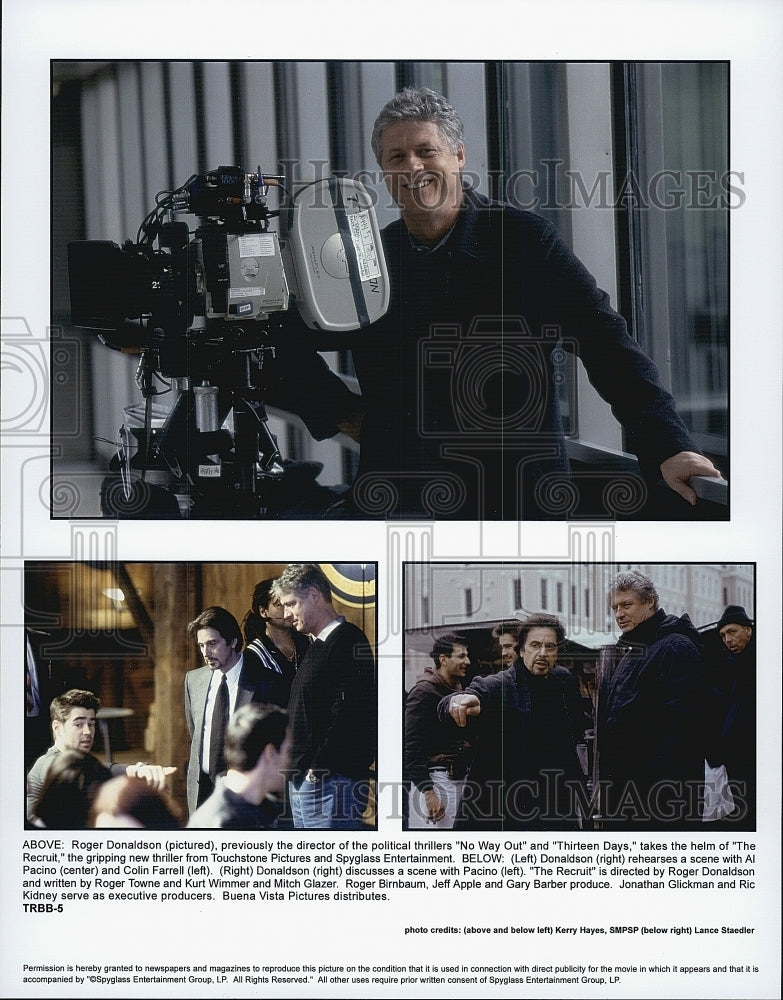 2003 Director Roger Donaldson on &quot;The Recruit&quot;-Historic Images