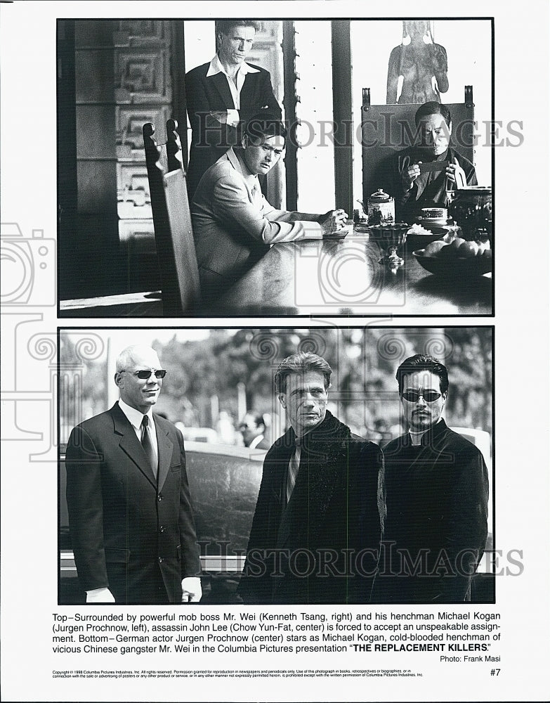 1998 Press Photo &quot;The Replacement Killers&quot; J. Prochnow, Chow Yun-Fat, K. Tsang - Historic Images