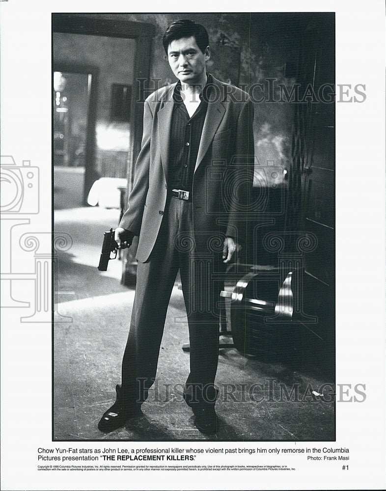 1998 Press Photo Chow Yun-Fat in "The Replacement Killers" - Historic Images