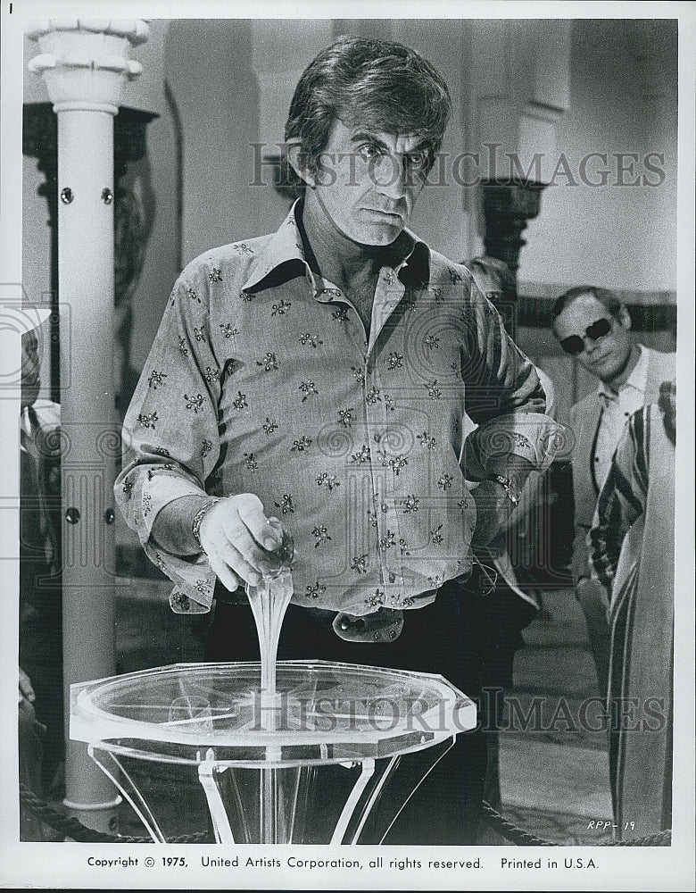 1975 Press Photo director Blake Edwards on set "The Return of the Pink Panther" - Historic Images