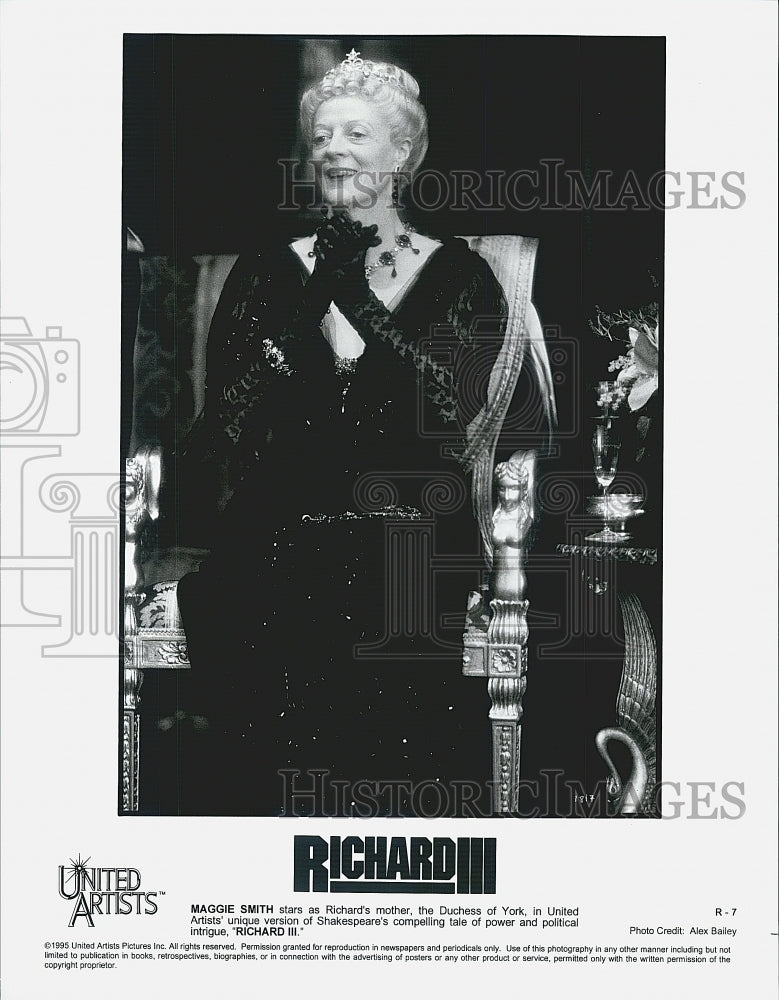 1995 Press Photo Maggie Smith in "Richard III" - Historic Images
