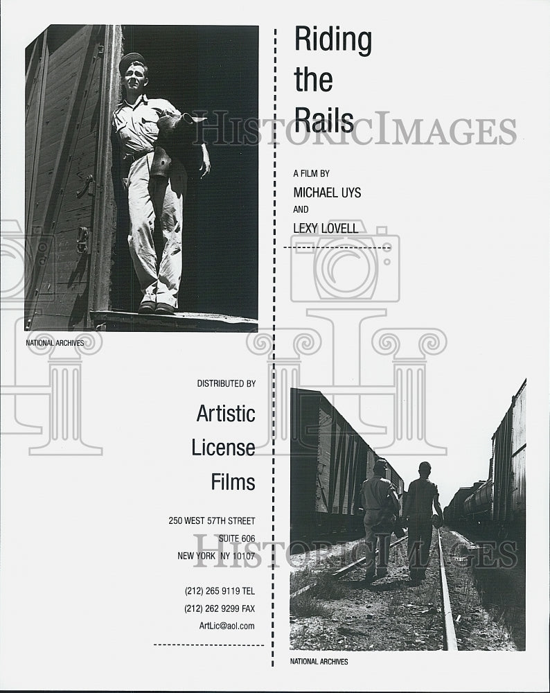 Press Photo Scenes From Film Riding the Rails - Historic Images