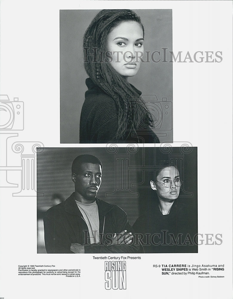 1993 Press Photo   &quot;Rising Sun&quot; Wesley Snipes &amp; Tia Carrere - Historic Images