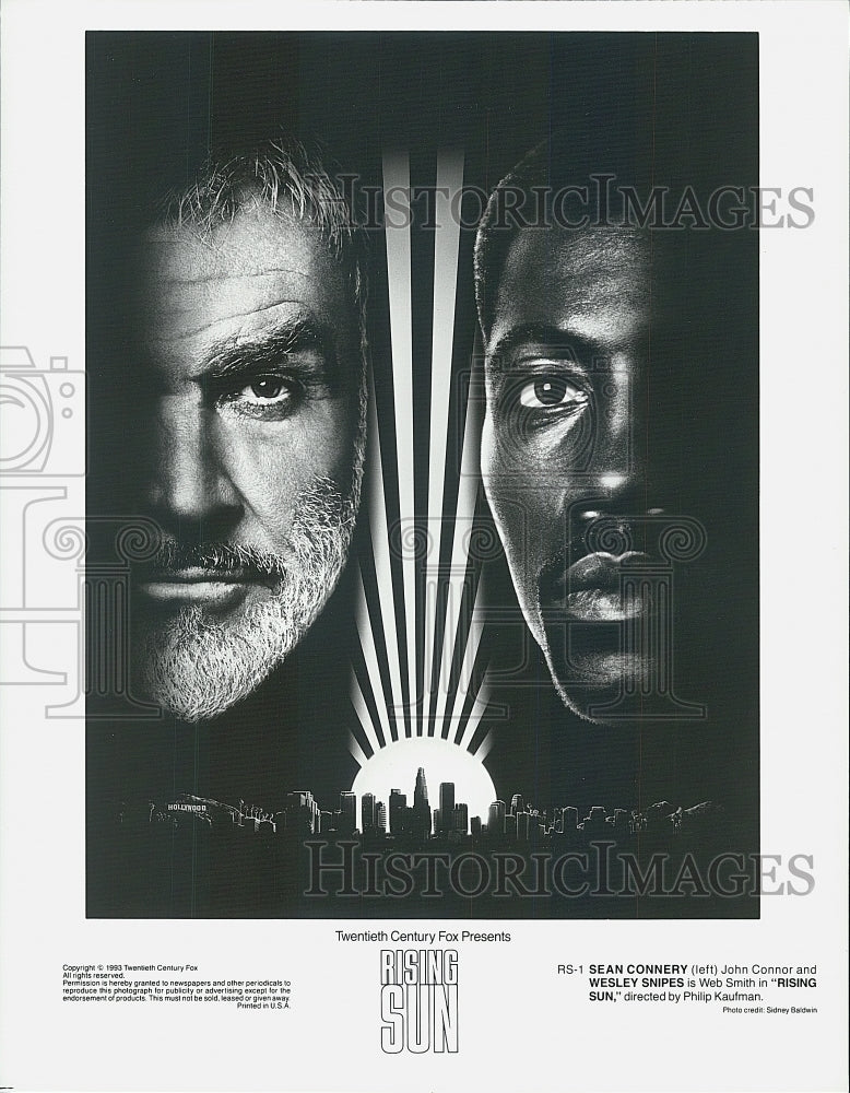 1993 Press Photo   &quot;Rising Sun&quot; Wesley Snipes &amp; Sean Connery - Historic Images