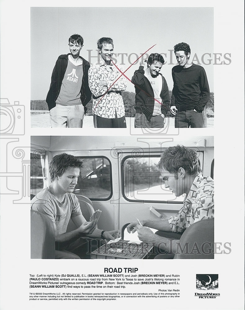 2000 Press Photo Quallis Scott Meyer & Costanzo Star In "Road Trip" - Historic Images