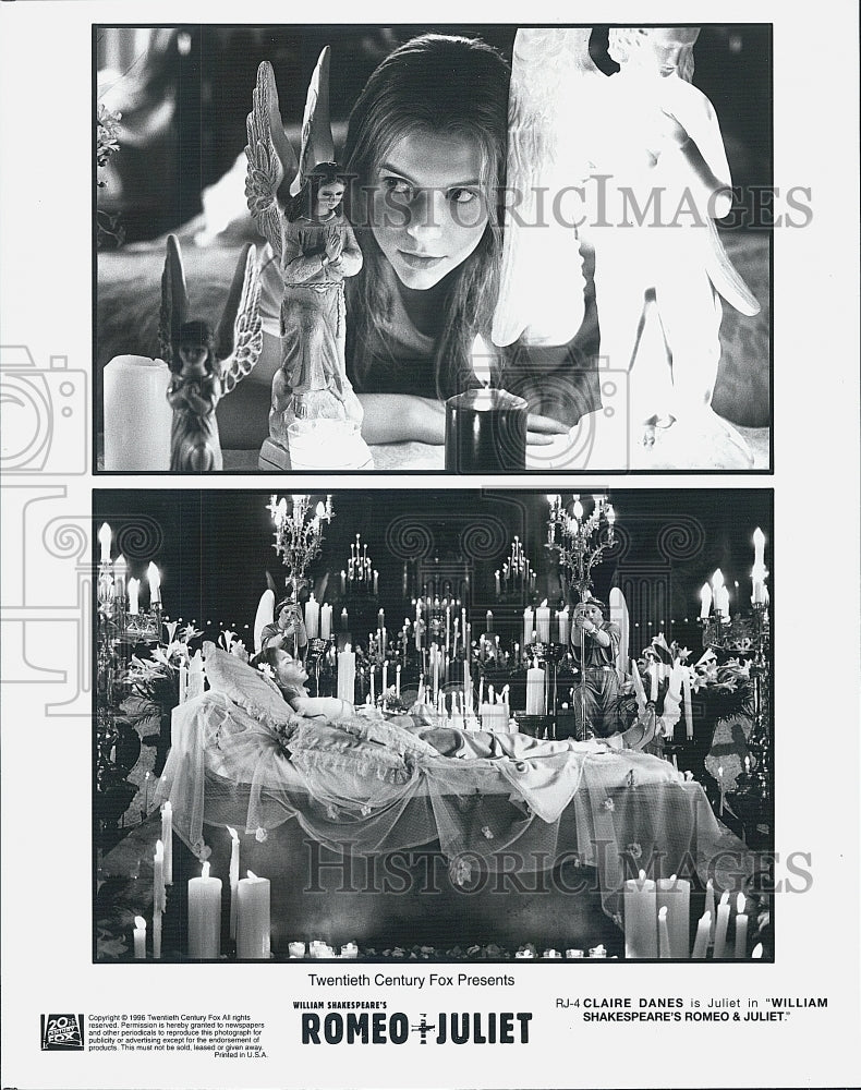 1996 Press Photo Actress Claire Danes in "Romeo and Juliet" - Historic Images