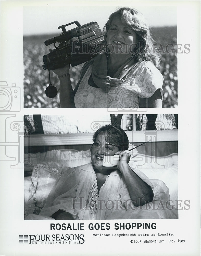 1989 Press Photo Marianne Saegbrecht Stars As Rosalie in "Rosalie Goes Shopping" - Historic Images