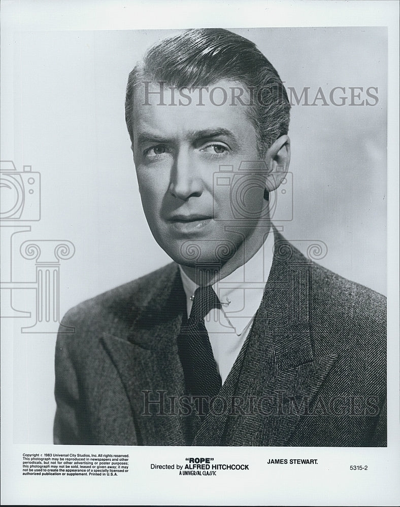 1983 Press Photo James Stewart stars in &quot;Rope&quot; - Historic Images