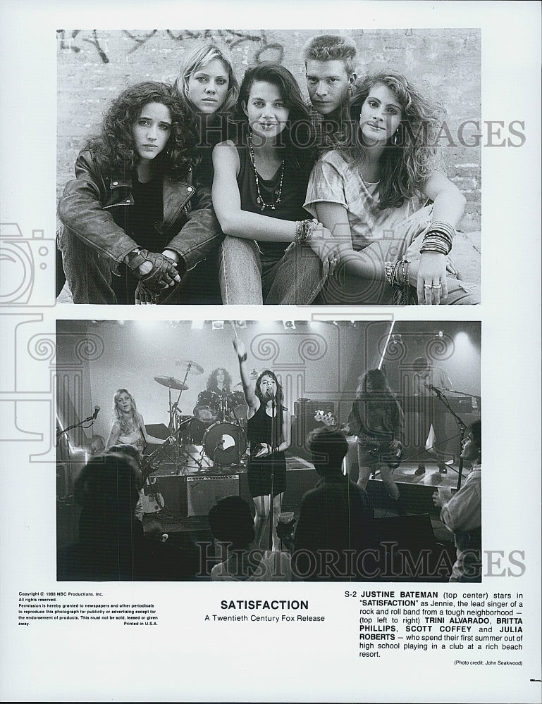 1988 Press Photo Justine Bateman in "Satisfaction" - Historic Images
