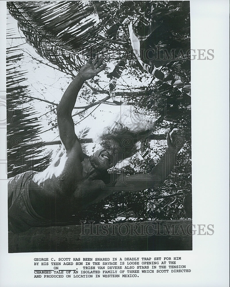 1974 Press Photo "The Savage Is Loose" Stars George C. Scott And Wife Trish Van - Historic Images