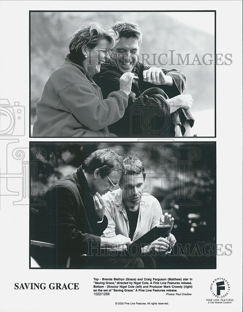 2000 Press Photo Brenda Blethyn, Craig Ferguson in "Saving Grace" Film - Historic Images
