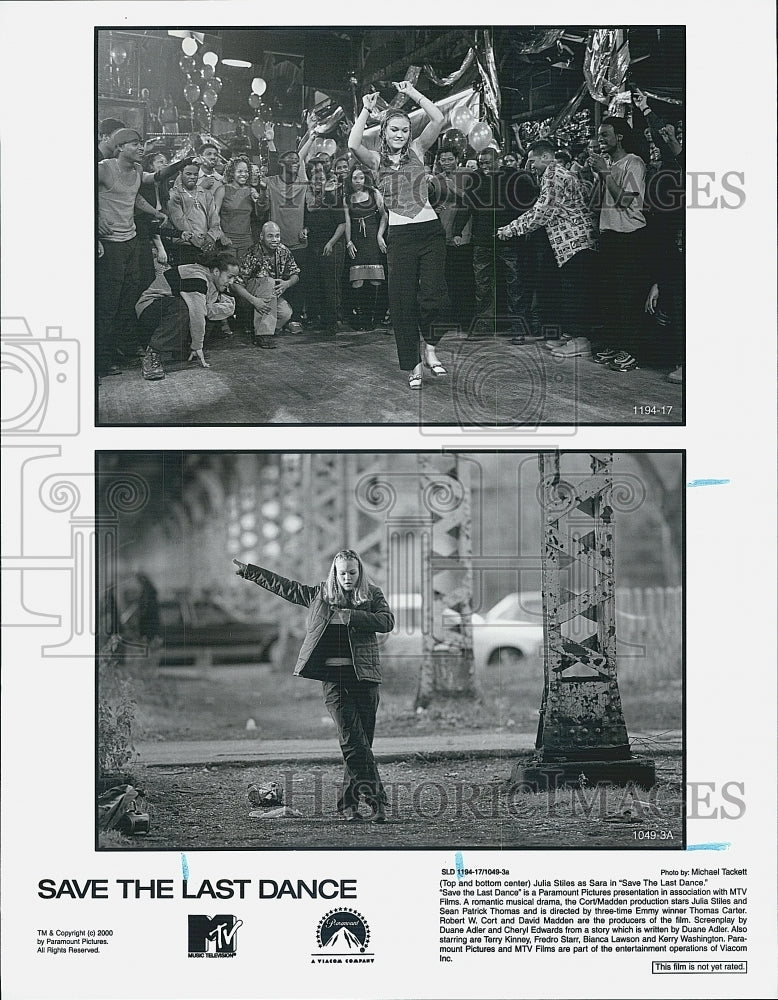 2000 Press Photo Actress Julia Stiles in "Save the Last Dance" Film - Historic Images