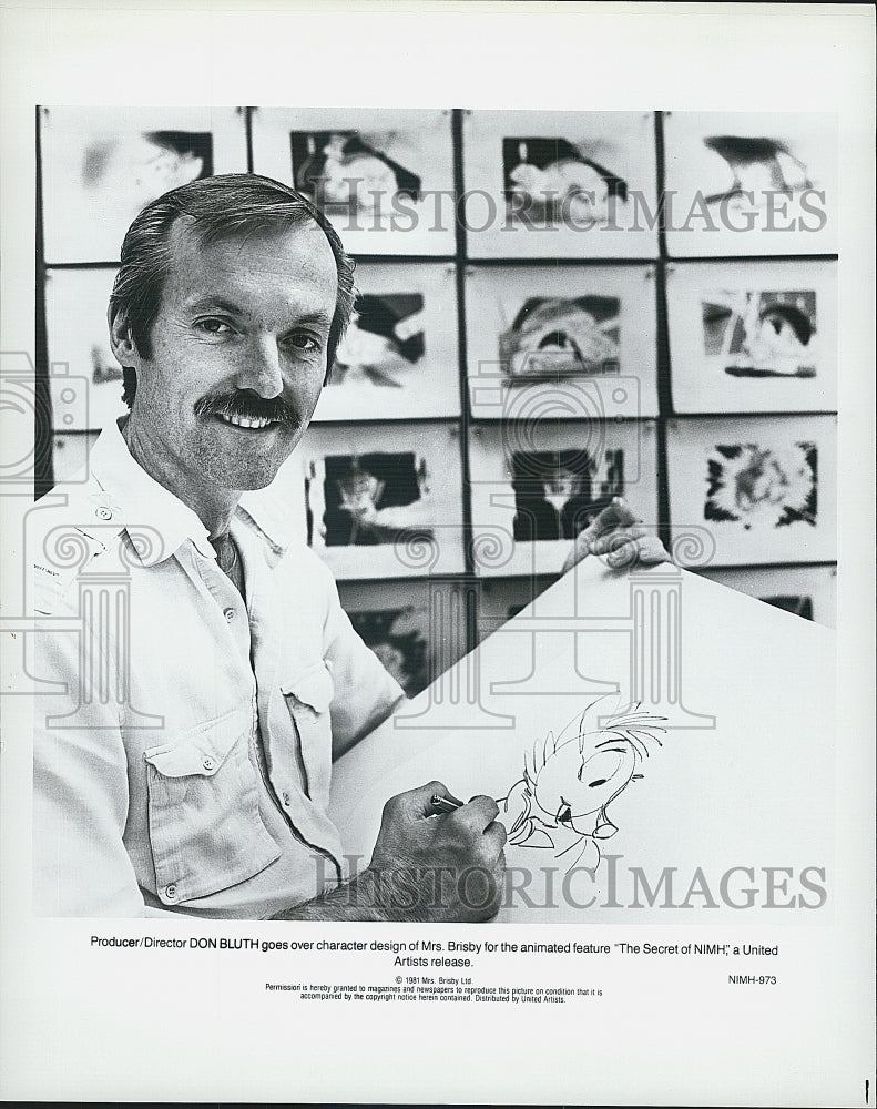 1981 Press Photo Producer / Director Don Bluth "The Secret of Nimh" Film - Historic Images