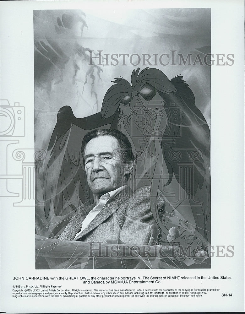1982 John Carradine stars in &quot;The Secret of NIMH&quot;-Historic Images