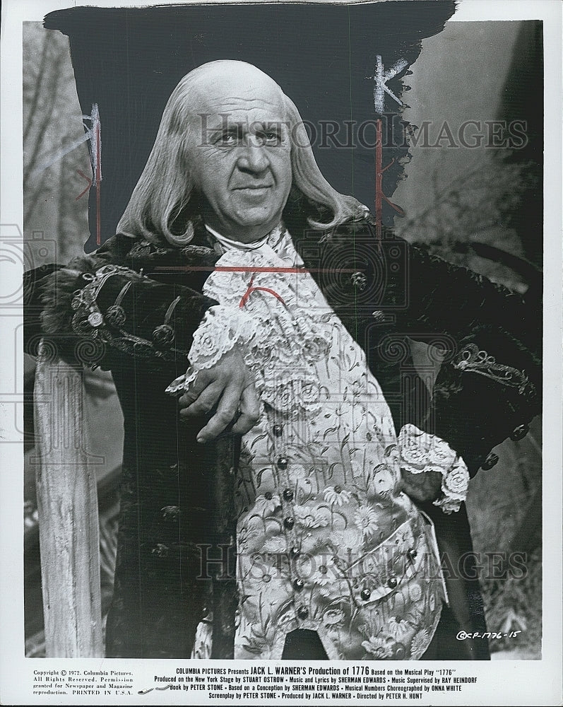 1972 Press Photo Jack L. Warner&#39;s Production of &quot;1776&quot; - Historic Images