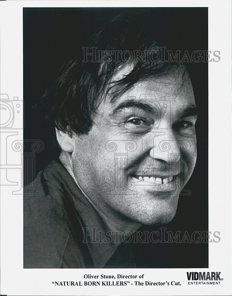 1994 Press Photo Oliver Stone, director of &quot;Natural Born Killers&quot; -Directors cut - Historic Images