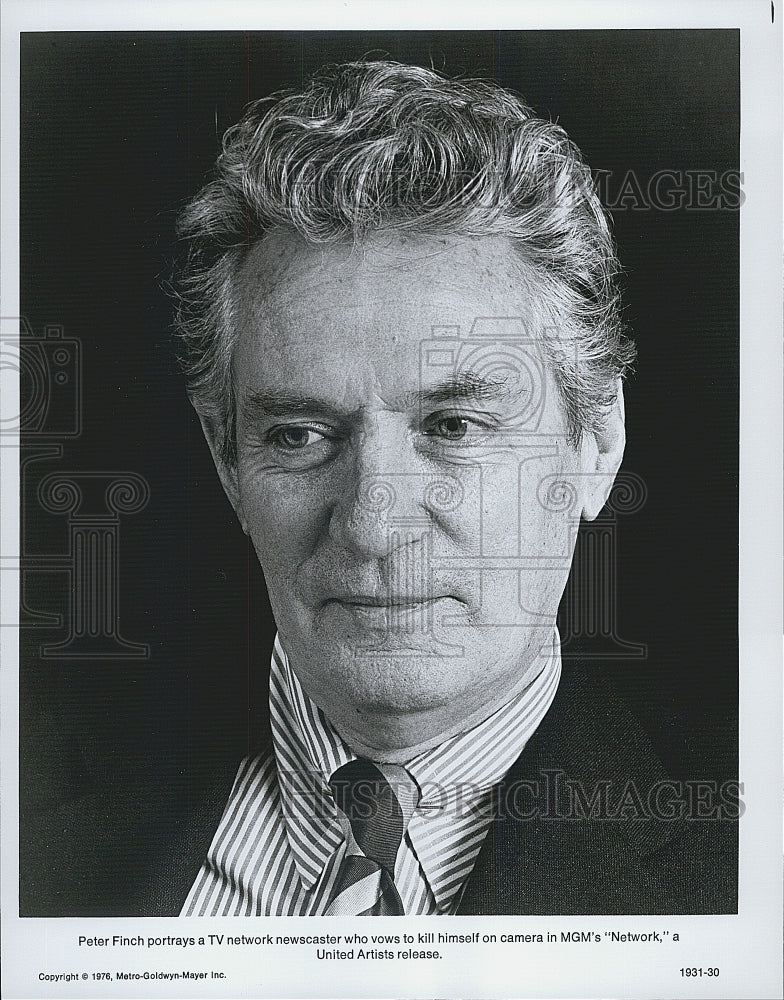 1978 Press Photo Peter Finch Actor Star "Network" - Historic Images