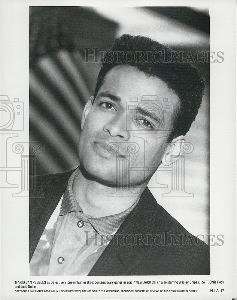 1991 Press Photo Mario Van Peebles Actor Star &quot;New Jack City&quot; - Historic Images