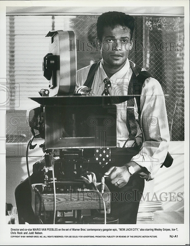 1991 Press Photo Mario Van Peebles Actor Star &quot;New Jack City&quot; - Historic Images