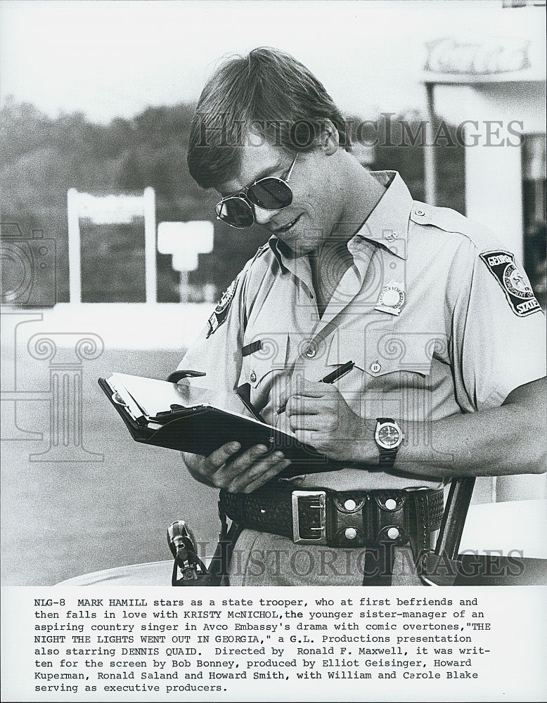 Press Photo Mark Hamill Actor Star "The Night the Lights Went Out in Georgia" - Historic Images