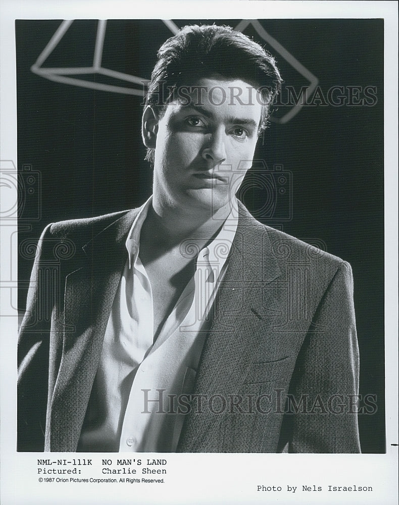 1987 Press Photo "No Man's Land"  Charlie Sheen - Historic Images