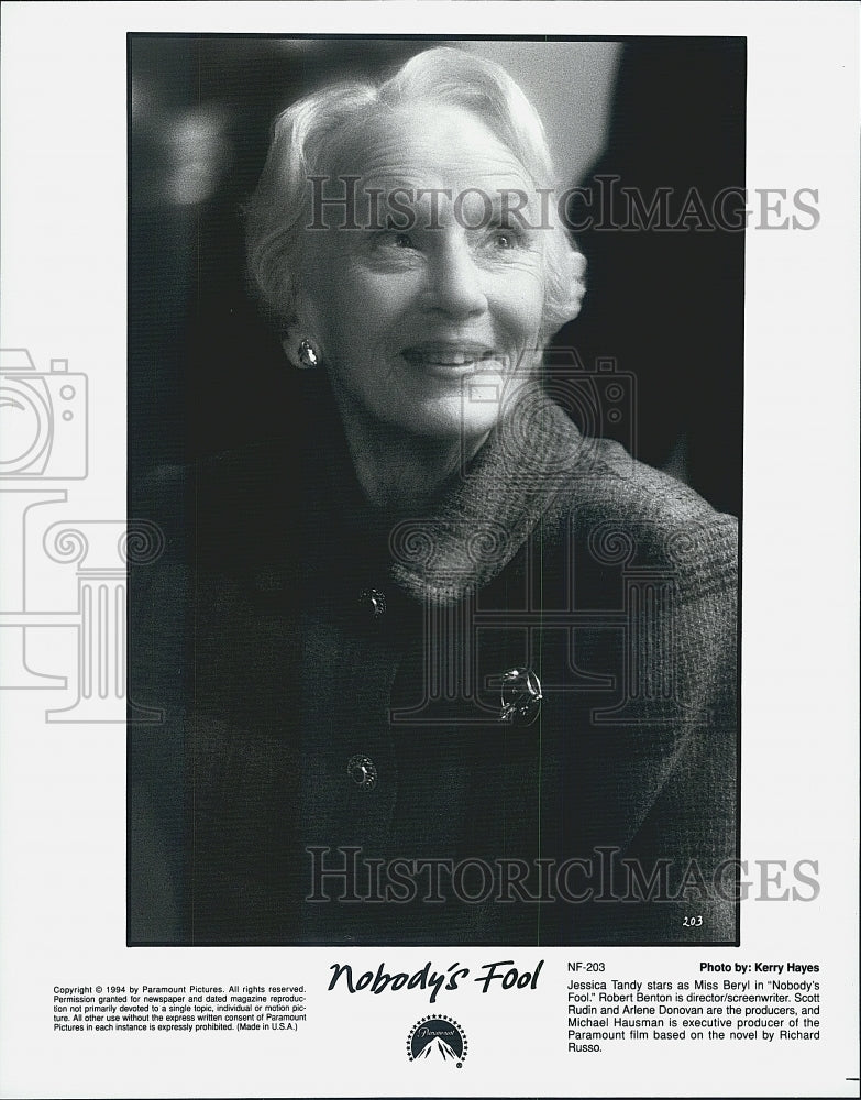 1994 Press Photo  &quot;Nobody&#39;s Fool&quot; Jessica Tandy - Historic Images