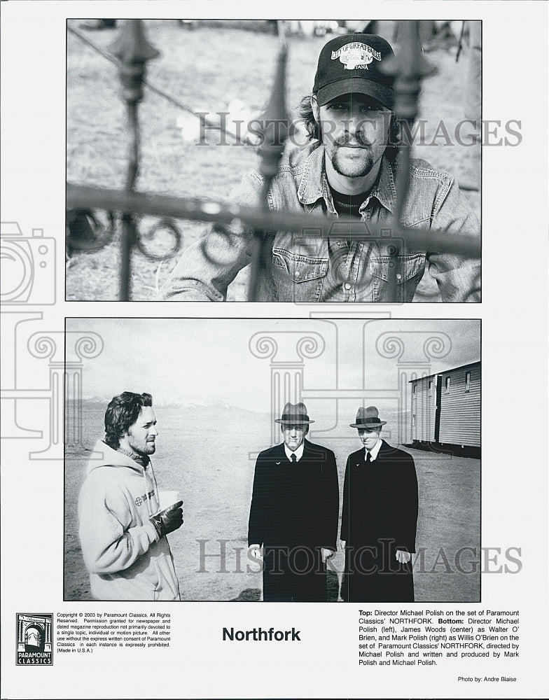 2003 Press Photo &quot;Northfork&quot;James Woods &amp; dir. Mark Polish,Walter O&#39;Brien - Historic Images