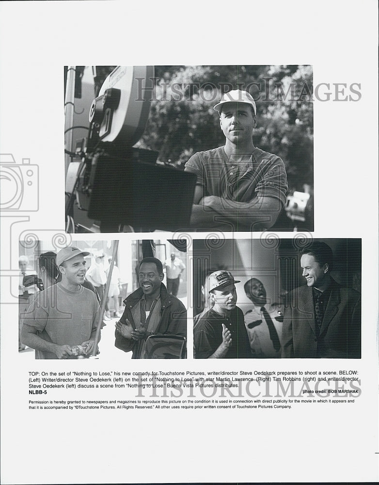 Press Photo Actor Martin Lawrence, Tim Robbins "Nothing to Lose" Steve Oedekerk - Historic Images
