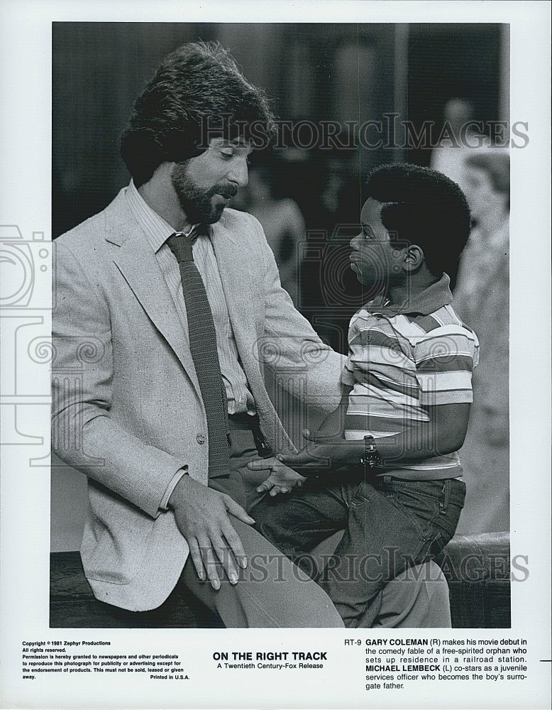 1981 Press Photo "On The Right Track" Gary Coleman & Michael Lembeck - Historic Images