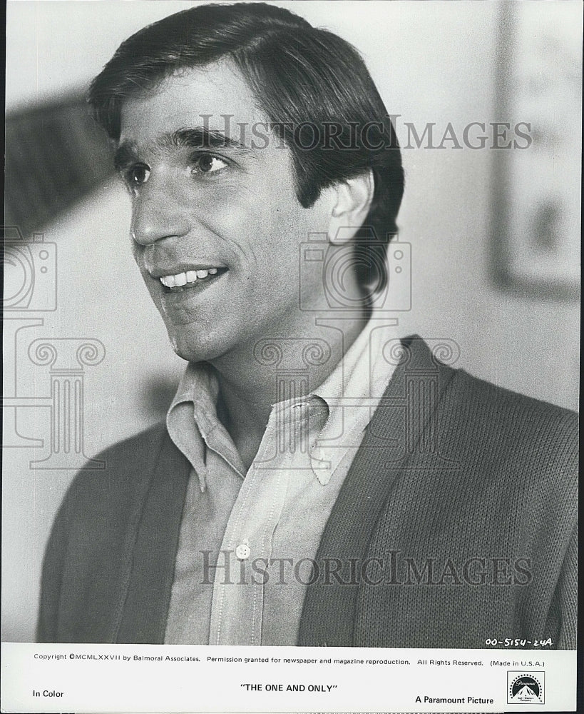 1977 Press Photo Henry Winkler in &quot;TheOne and Only&quot; - Historic Images