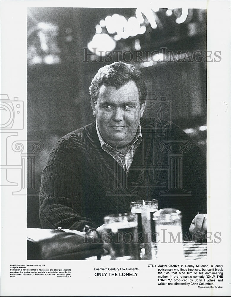 1991 Press Photo John Candy Stars In "Only The Lonely" - Historic Images