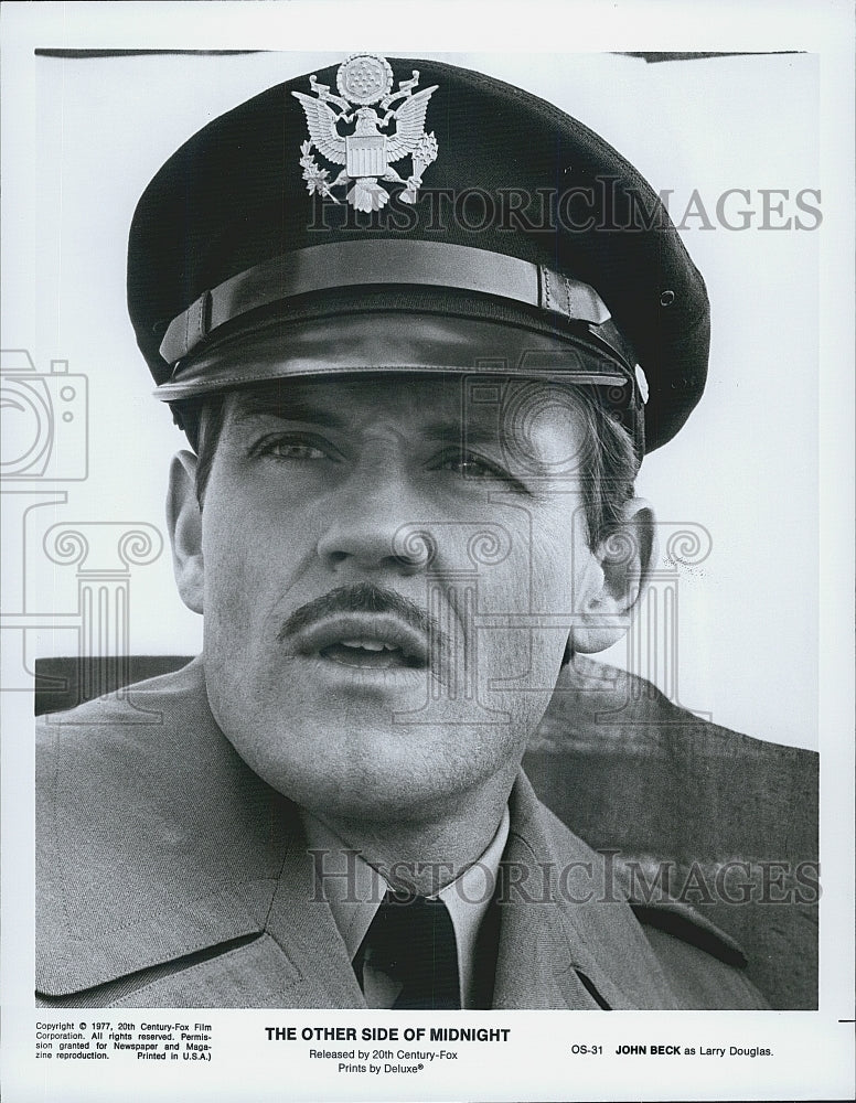 1977 Press Photo John Beck in "The Other Side of Midnight" - Historic Images