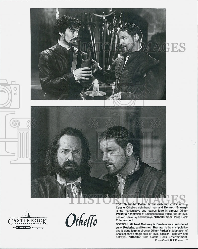 Press Photo Nathaniel Parker Kenneth Branagh Michael Maloney in "Othello" Actors - Historic Images