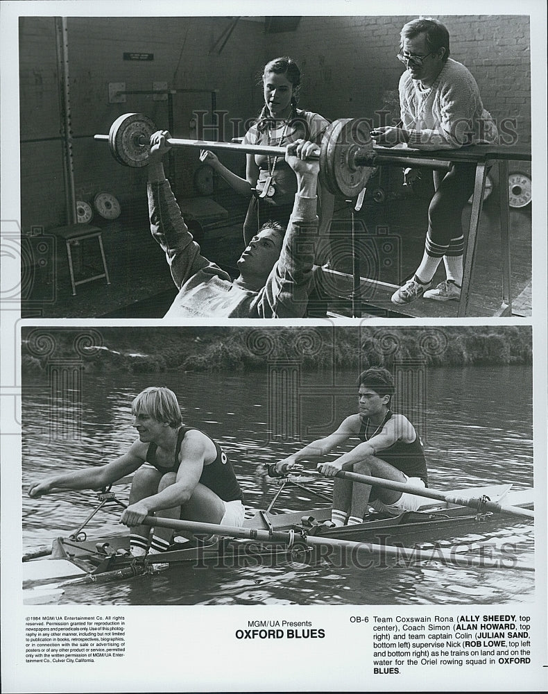 1984 Press Photo Sheedy, Howardm Sand and Lowe in "Oxford Blues" - Historic Images