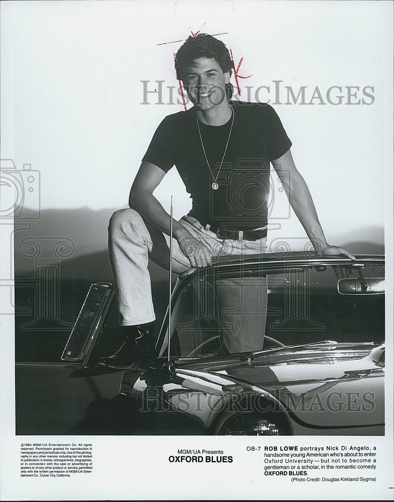 1984 Press Photo Rob Lowe  in &quot;Oxford Blues&quot; - Historic Images