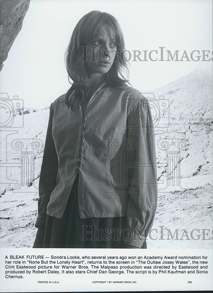 1976 Press Photo Sondra Locke in "The Outlaw Josey Wales" - Historic Images