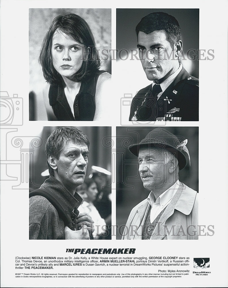 1997 Press Photo  "The Peacemaker" George Clooney,Nicole Kidman, - Historic Images