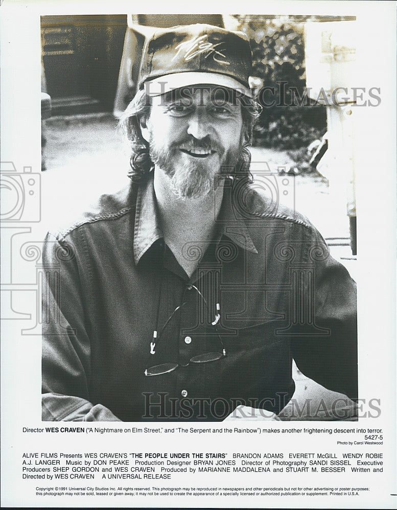 1991 Press Photo &quot;The People Under The Stairs&quot; director Wes Craven - Historic Images