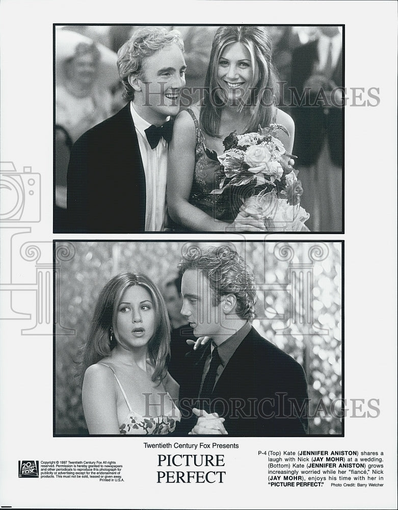 1997 Press Photo &quot;Picture Perfect&quot; Jennifer Aniston Jay Mohr Actor - Historic Images