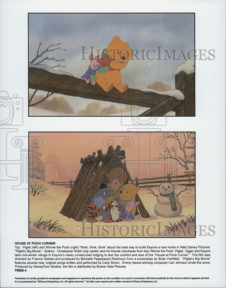 Press Photo Piglet, Winnie the Pooh, Christopher Robin "Piglet's Big Movie" - Historic Images
