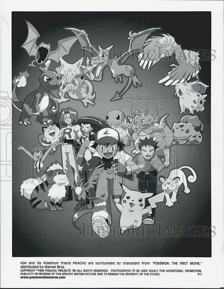 1999 Press Photo "Pokemon: The First Movie" Ash, Pikachu - Historic Images