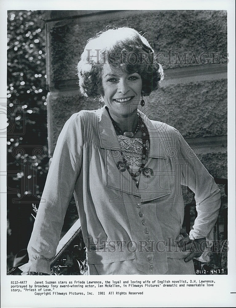 1981 Press Photo Actress Janet Suzman In Movie "Priest Of Love" - Historic Images