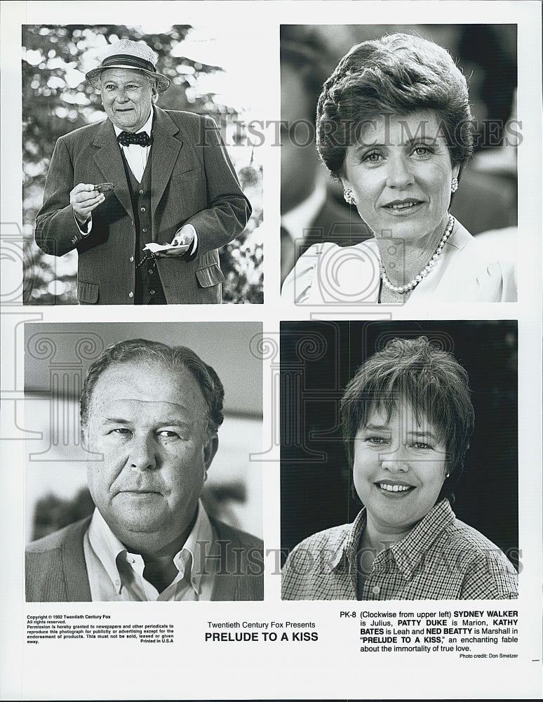 1992 Press Photo Sydney Walker, Patty Duke, Kathy Bates in "Prelude to a Kiss" - Historic Images