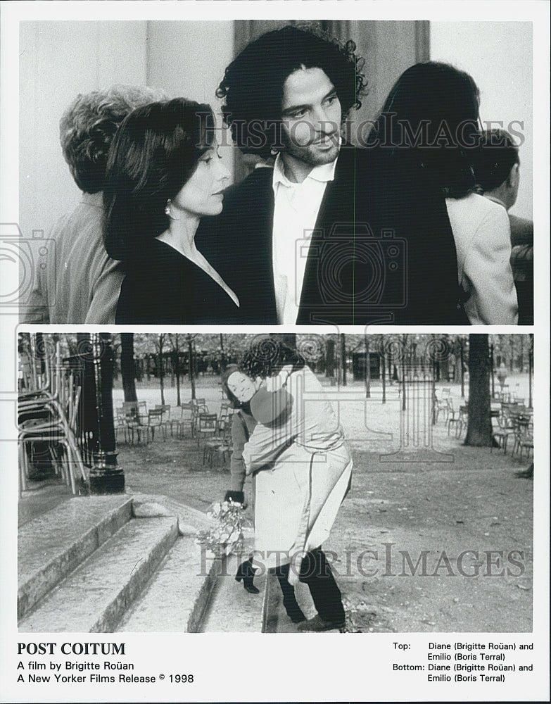 1998 Press Photo Brigitte Rouan &amp; Boris Terral star in &quot;Post Coitum&quot; - Historic Images