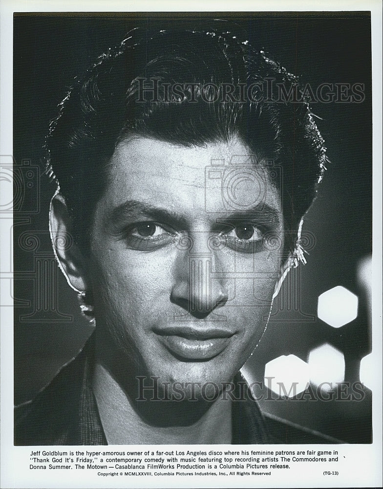 1978 Press Photo Jeff Goldblum In Movie "Thank God It's Friday" - Historic Images