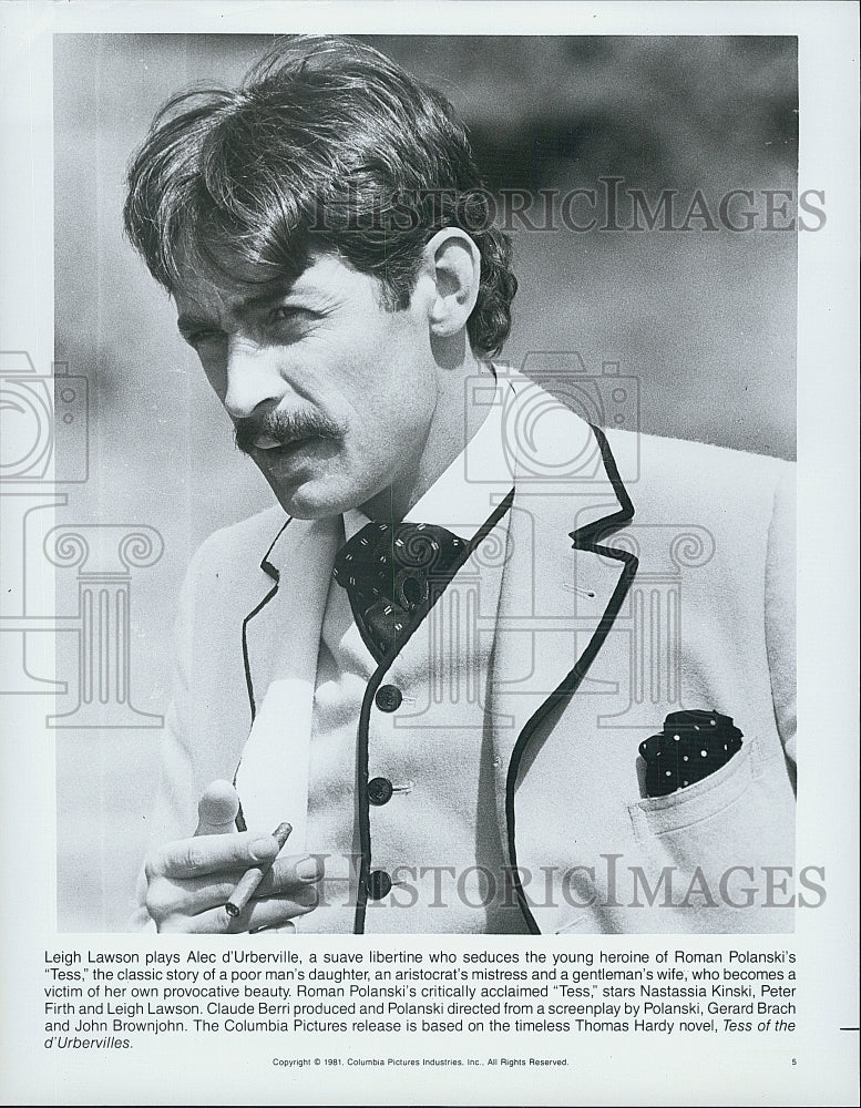 1981 Press Photo Actor Leigh Lawson in &quot;Tess&quot; as Alec d&#39;Uberville - DFPG66487 - Historic Images