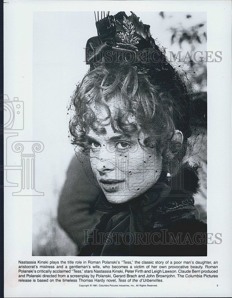 1981 Press Photo Actress Nastassia Kinski in &quot;Tess&quot; - Historic Images