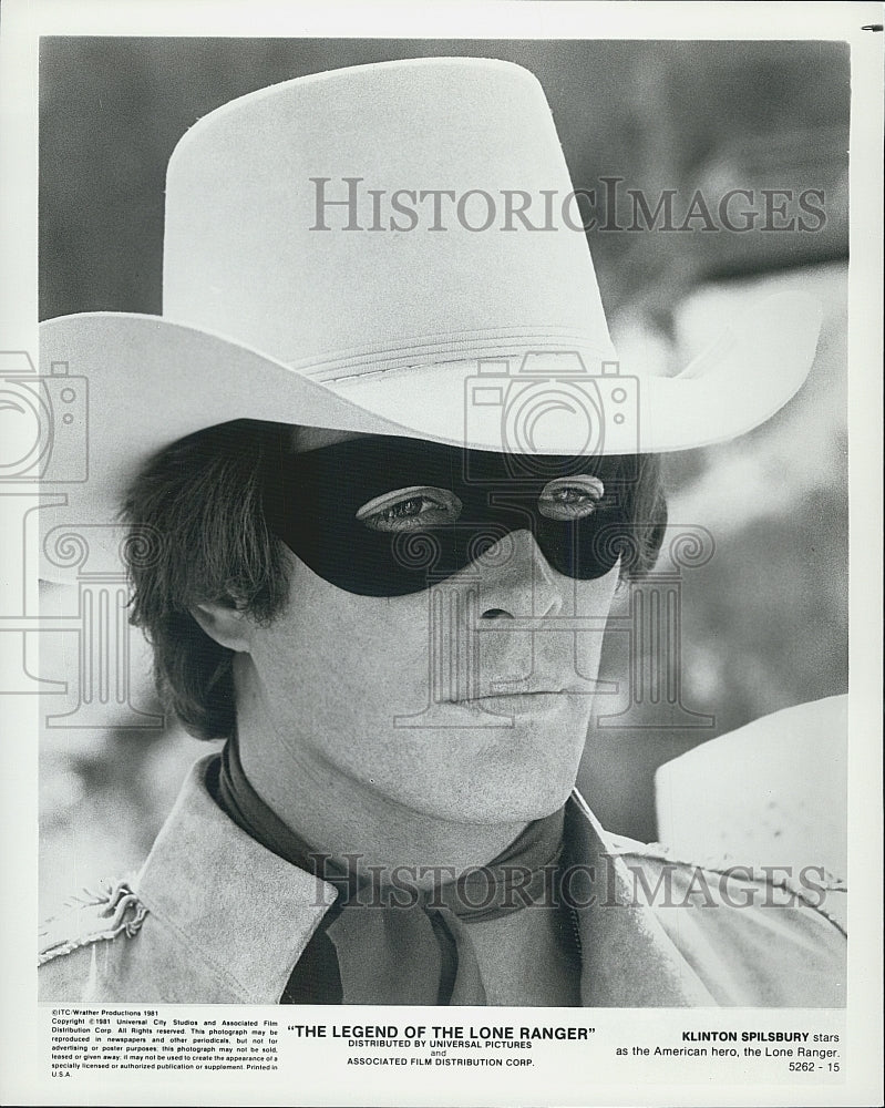 1981 Press Photo Klinton Spilsbury in &quot;The Legend of the Lone Ranger&quot; - Historic Images