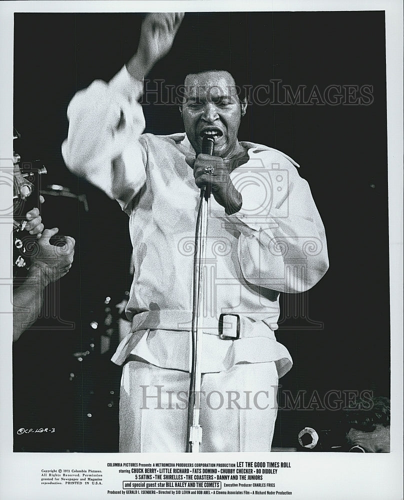 1973 Press Photo Chuck Berry in &quot;Let the Good Times Roll&quot; - Historic Images